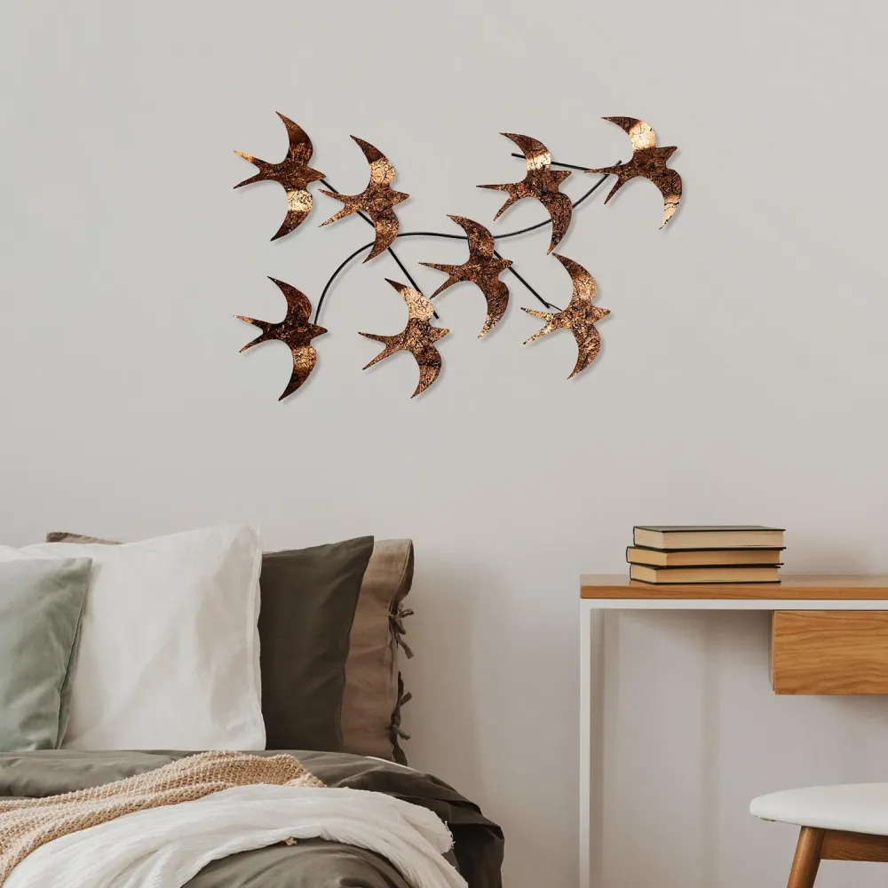 Flying Birds 3 Wanddeko - Mehrfarbig