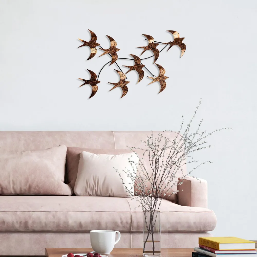 Flying Birds 3 Wanddeko - Mehrfarbig