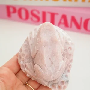 Frosch Dunkel Pinker Opal . Deep Pink Opal ca 9cm - Hand Carved []