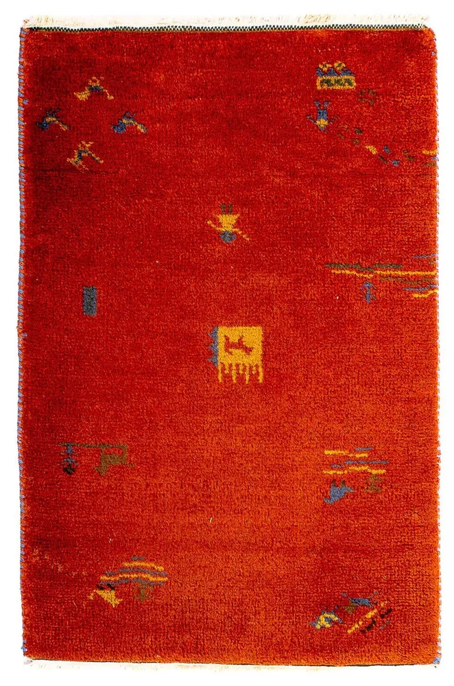 Gabbeh Teppich - Indus 90 x 60 cm - rot
