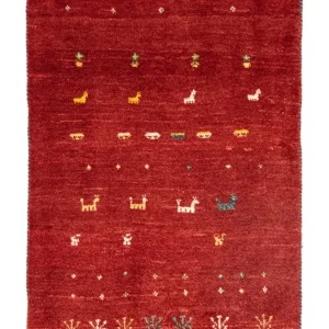 Gabbeh Teppich - Kaschkuli Perser 116 x 82 cm - rost