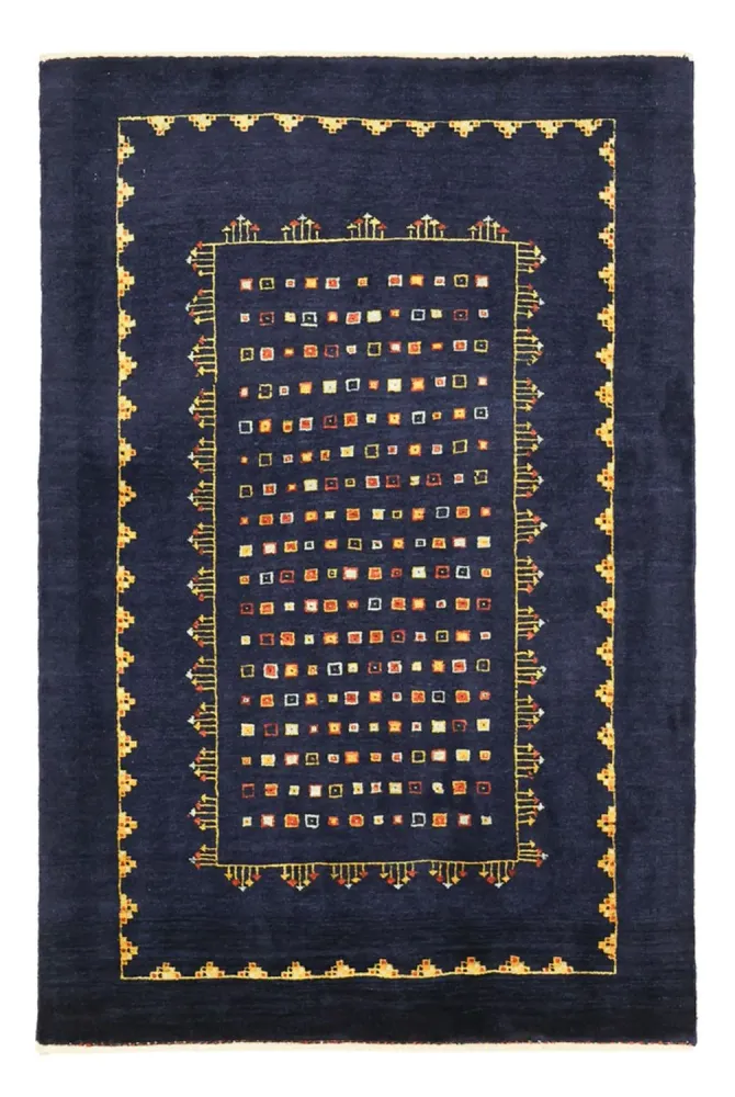 Gabbeh Teppich - Kaschkuli Perser - 119 x 81 cm - dunkelblau