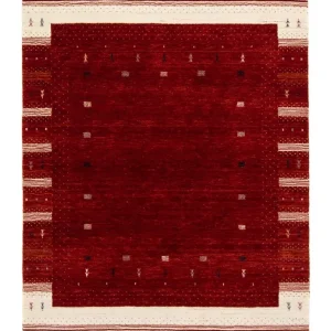 Gabbeh Teppich - Loribaft Indus 204 x 140 cm - rot