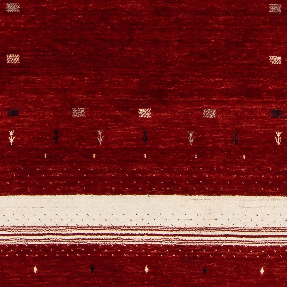Gabbeh Teppich - Loribaft Indus 204 x 140 cm - rot
