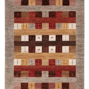 Gabbeh Teppich - Loribaft Indus - 205 x 150 cm - mehrfarbig