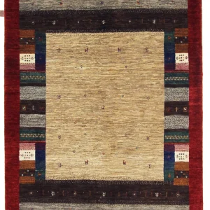 Gabbeh Teppich - Loribaft Indus - 213 x 157 cm - beige