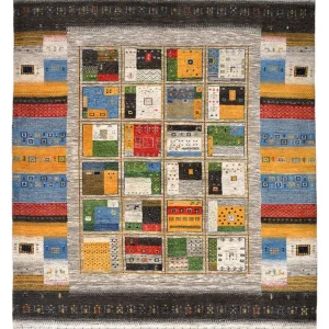 Gabbeh Teppich - Loribaft Indus - 241 x 174 cm - mehrfarbig