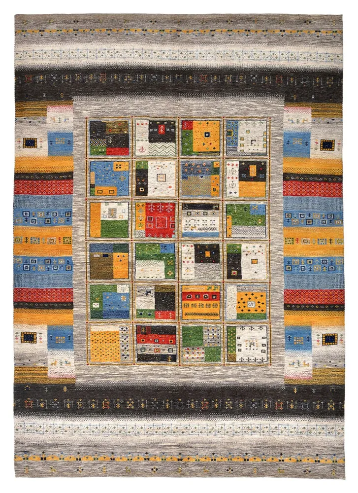 Gabbeh Teppich - Loribaft Indus - 241 x 174 cm - mehrfarbig
