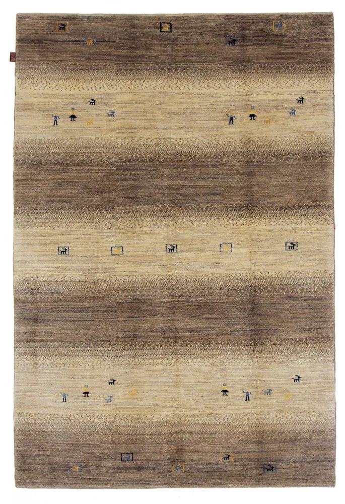Gabbeh Teppich - Loribaft Indus - 245 x 166 cm - dunkelbeige