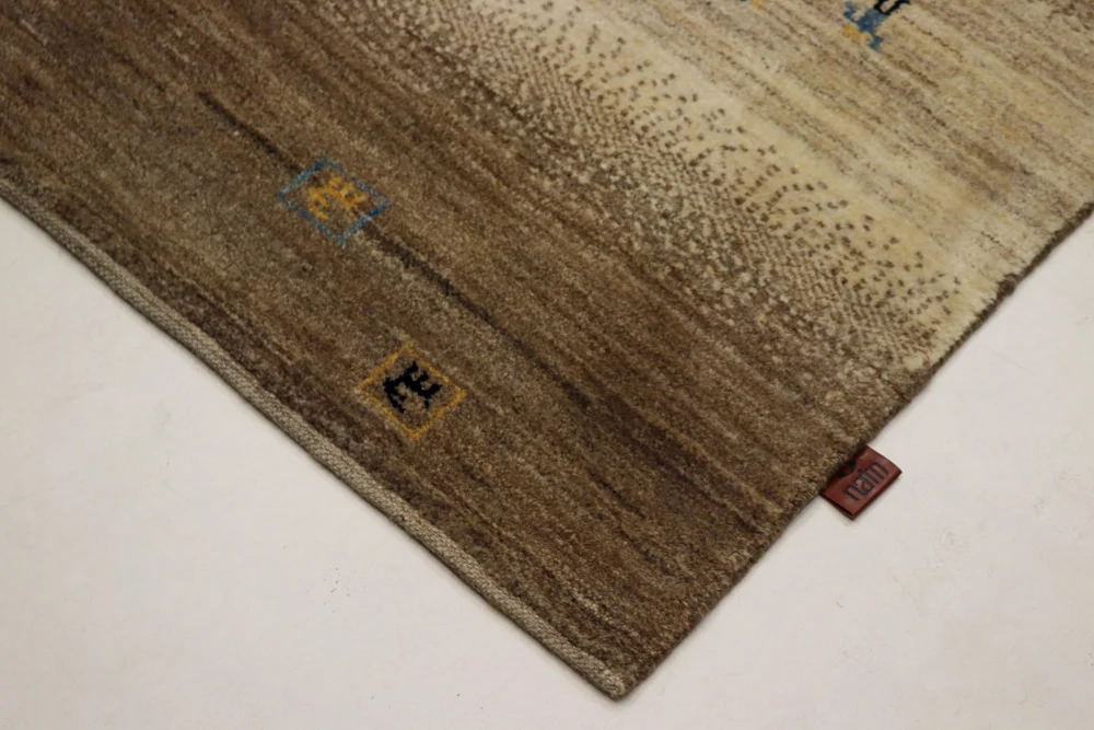 Gabbeh Teppich - Loribaft Indus - 245 x 166 cm - dunkelbeige