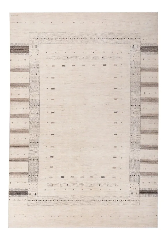 Gabbeh Teppich - Loribaft Indus - 302 x 202 cm - creme
