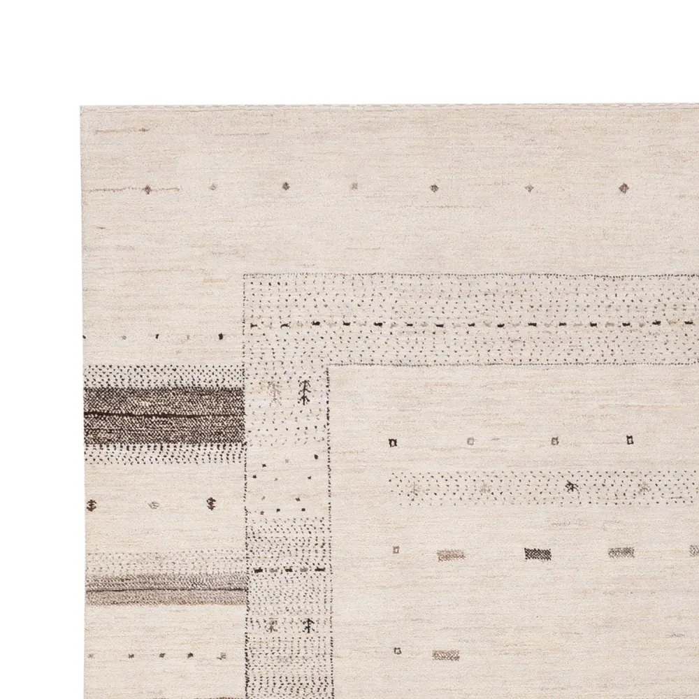 Gabbeh Teppich - Loribaft Indus - 302 x 202 cm - creme