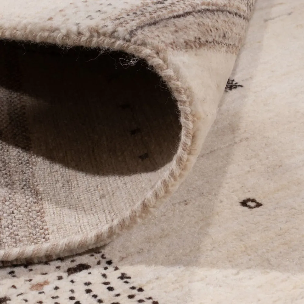 Gabbeh Teppich - Loribaft Indus - 302 x 202 cm - creme