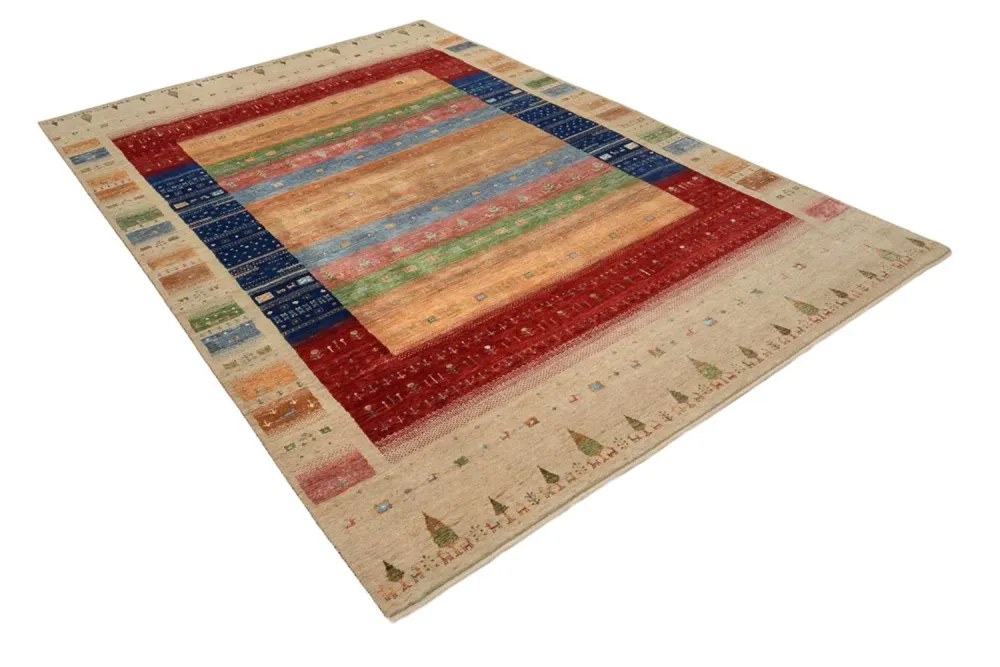Gabbeh Teppich - Loribaft Indus - 302 x 205 cm - mehrfarbig
