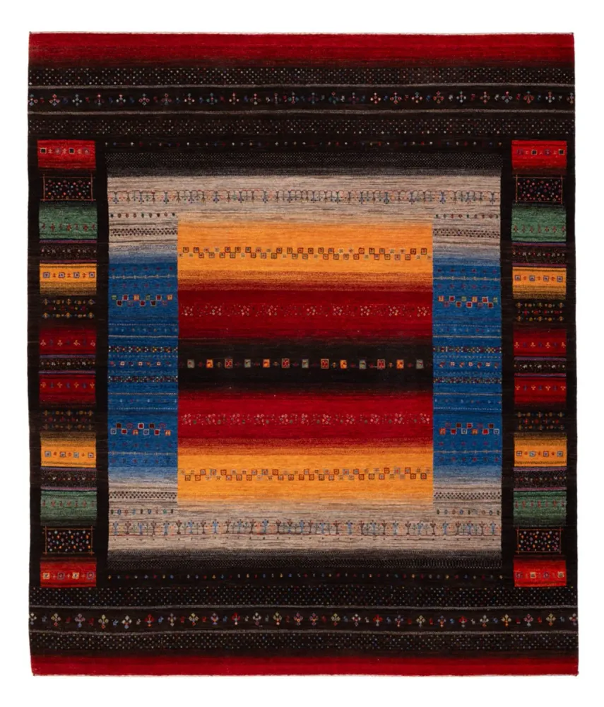 Gabbeh Teppich - Loribaft Indus - 304 x 257 cm - mehrfarbig