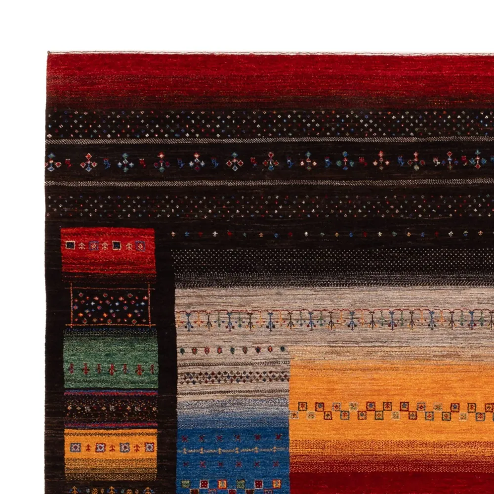 Gabbeh Teppich - Loribaft Indus - 304 x 257 cm - mehrfarbig