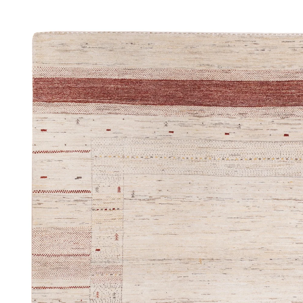 Gabbeh Teppich - Loribaft Indus quadratisch - 246 x 249 cm - hellbeige