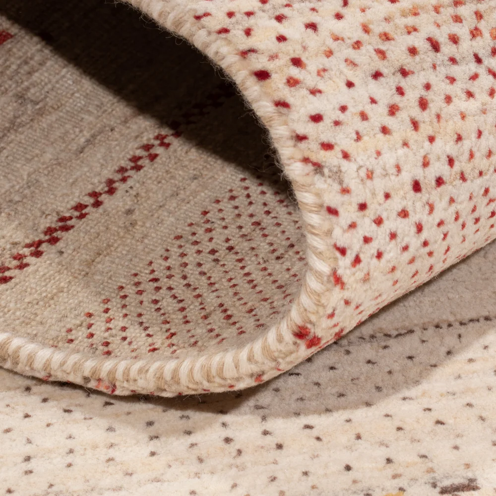 Gabbeh Teppich - Loribaft Indus quadratisch - 246 x 249 cm - hellbeige