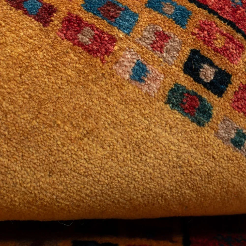 Gabbeh Teppich - Loribaft Perser - 118 x 84 cm - gold