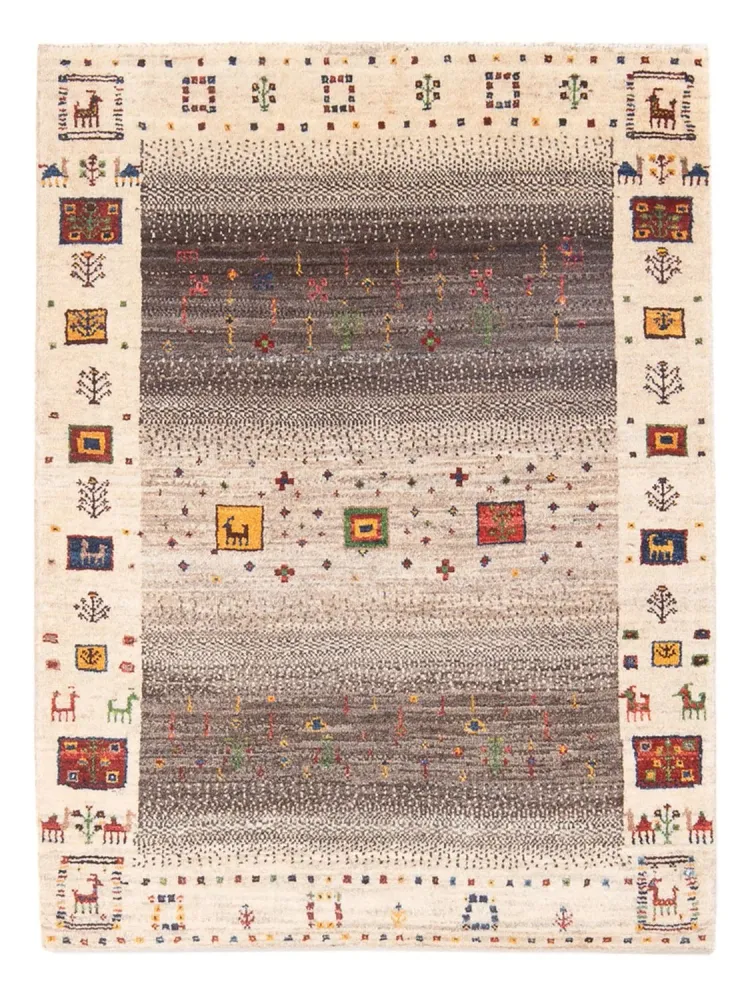 Gabbeh Teppich - Loribaft Perser - 123 x 86 cm - mehrfarbig