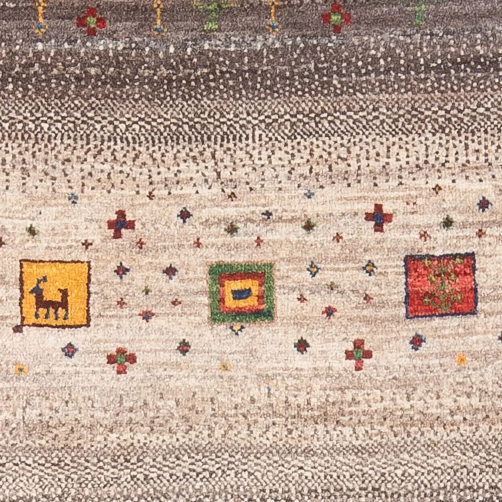 Gabbeh Teppich - Loribaft Perser - 123 x 86 cm - mehrfarbig