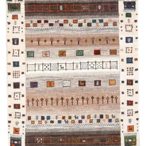 Gabbeh Teppich - Loribaft Perser - 127 x 84 cm - mehrfarbig