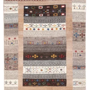 Gabbeh Teppich - Loribaft Perser - 127 x 83 cm - mehrfarbig