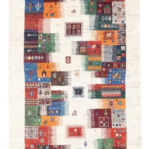Gabbeh Teppich - Loribaft Perser - 136 x 85 cm - mehrfarbig