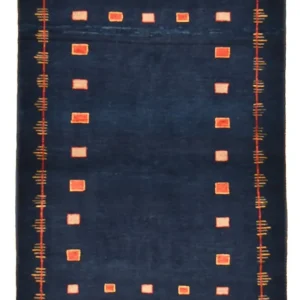 Gabbeh Teppich - Loribaft Perser - 143 x 110 cm - dunkelblau