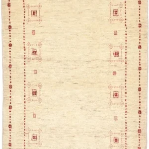 Gabbeh Teppich - Loribaft Perser 202 x 82 cm - natur