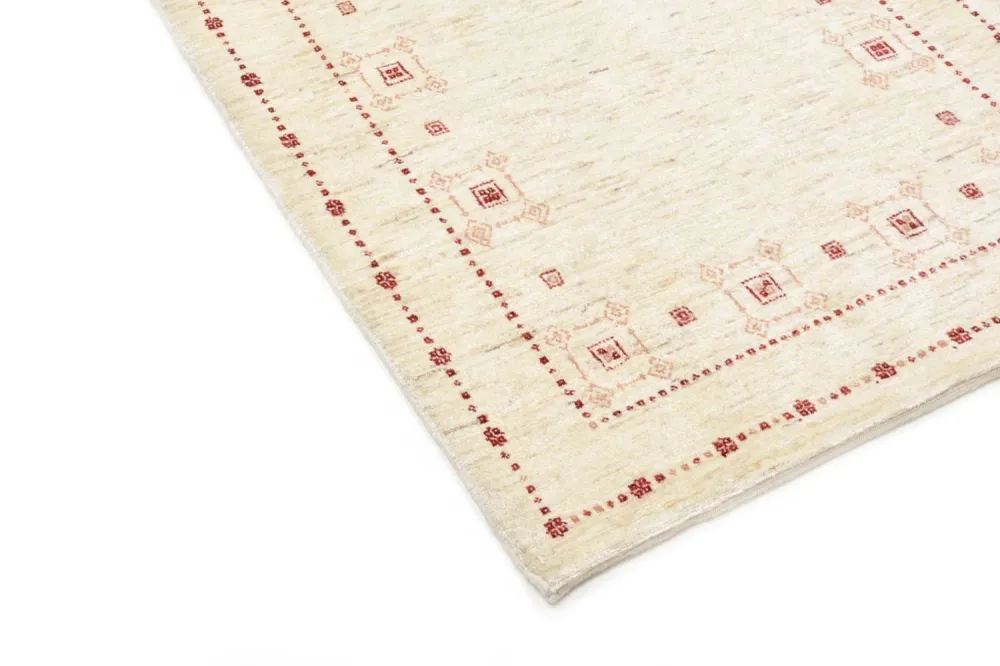 Gabbeh Teppich - Loribaft Perser 202 x 82 cm - natur