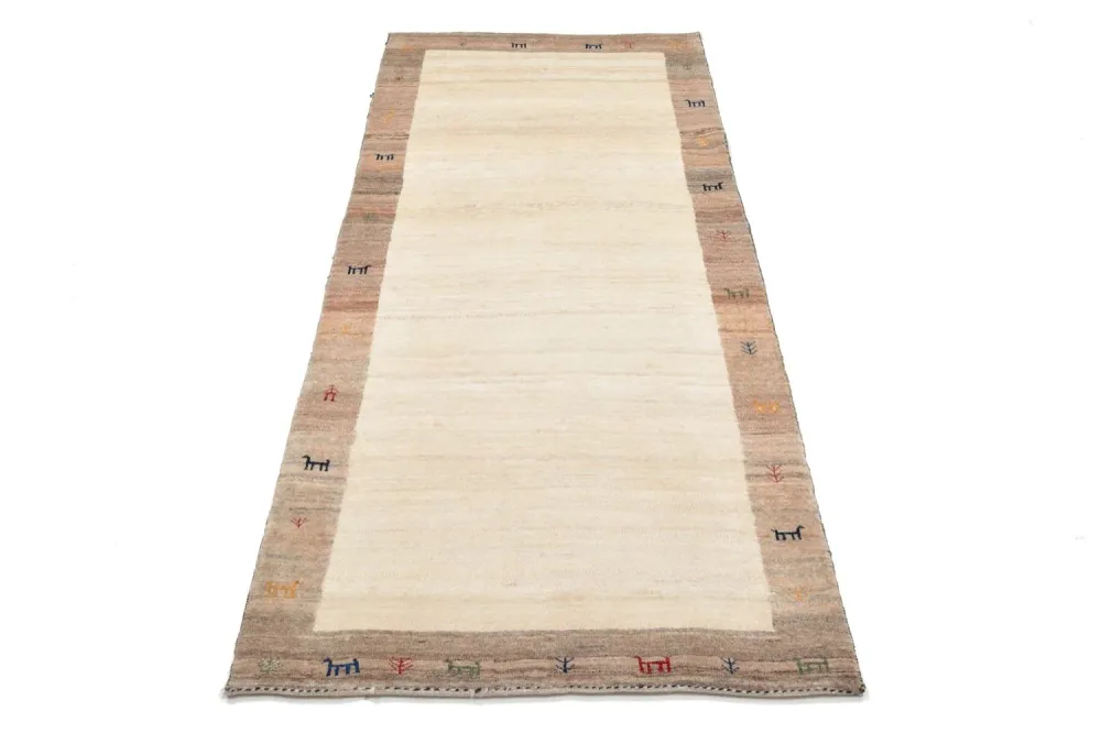 Gabbeh Teppich - Loribaft Perser 205 x 87 cm - sand