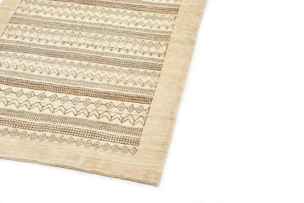 Gabbeh Teppich - Loribaft Perser 297 x 85 cm - sand
