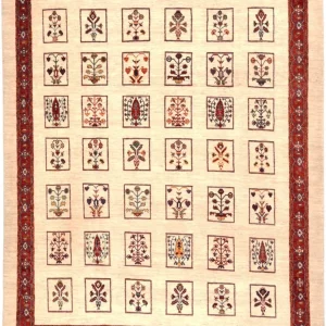 Gabbeh Teppich - Loribaft Perser 326 x 261 cm - rot