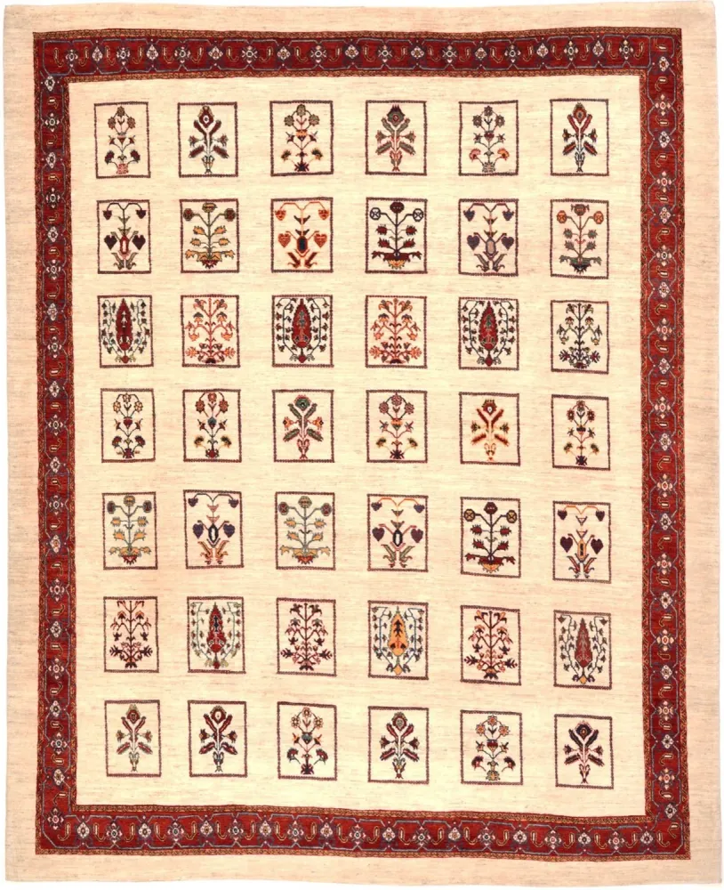 Gabbeh Teppich - Loribaft Perser 326 x 261 cm - rot