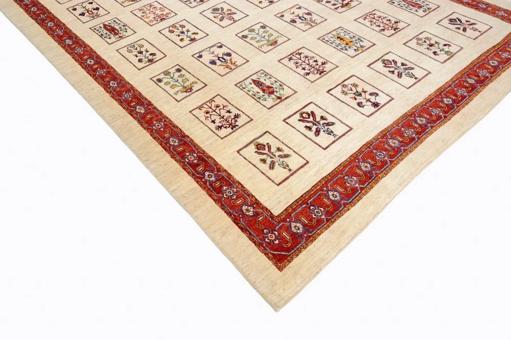 Gabbeh Teppich - Loribaft Perser 326 x 261 cm - rot