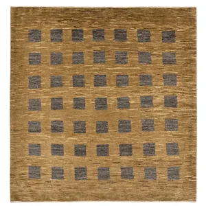 Gabbeh Teppich - Loribaft Perser quadratisch - 200 x 194 cm - dunkelbeige