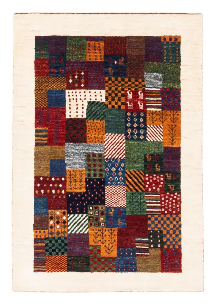 Gabbeh Teppich - Loribaft Perser - Royal - 124 x 85 cm - mehrfarbig