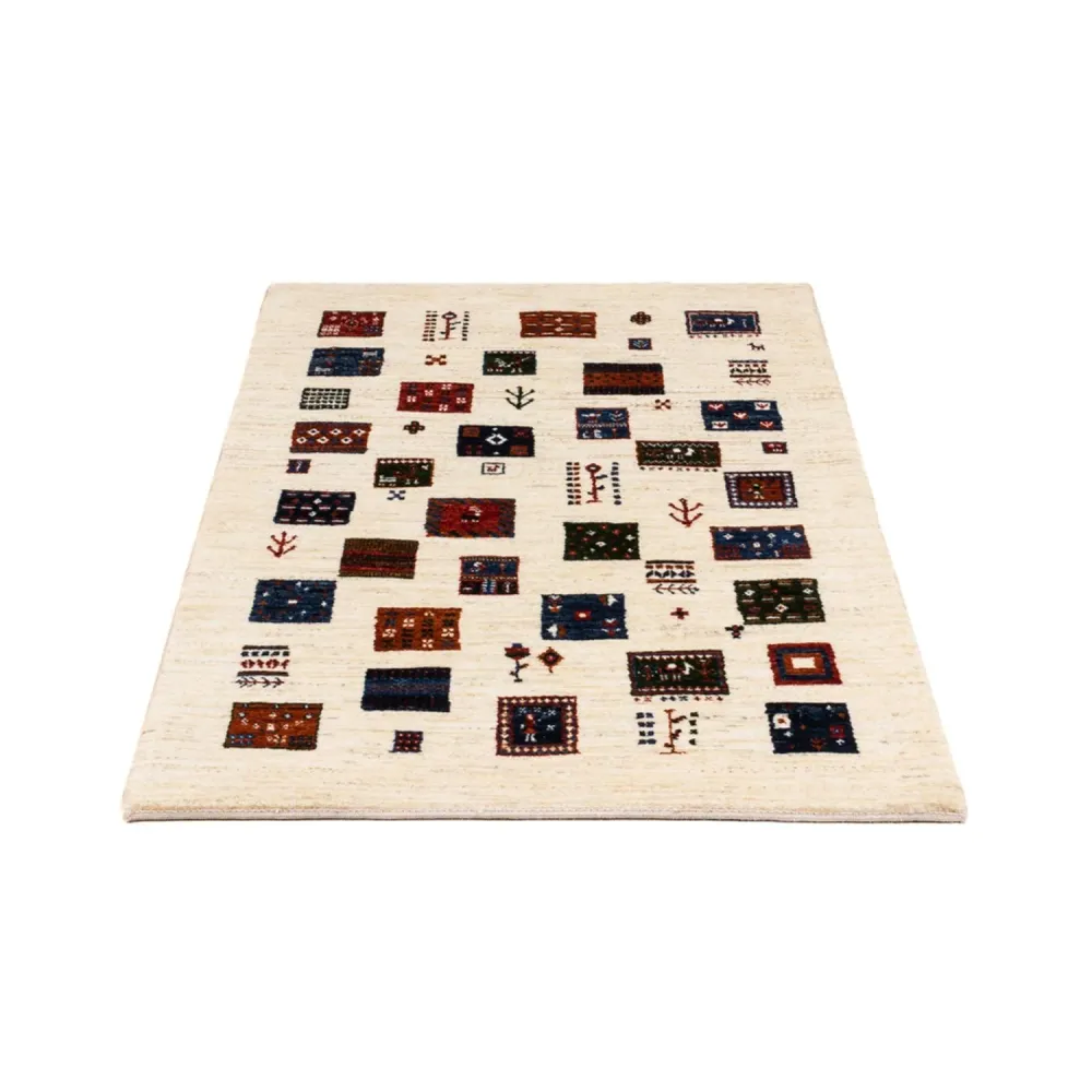 Gabbeh Teppich - Loribaft Perser - Royal - 130 x 82 cm - creme