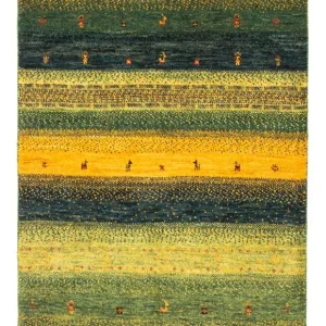 Gabbeh Teppich - Loribaft Perser - Royal - 133 x 82 cm - grün