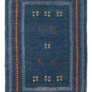 Gabbeh Teppich - Loribaft Softy - 90 x 60 cm - blau