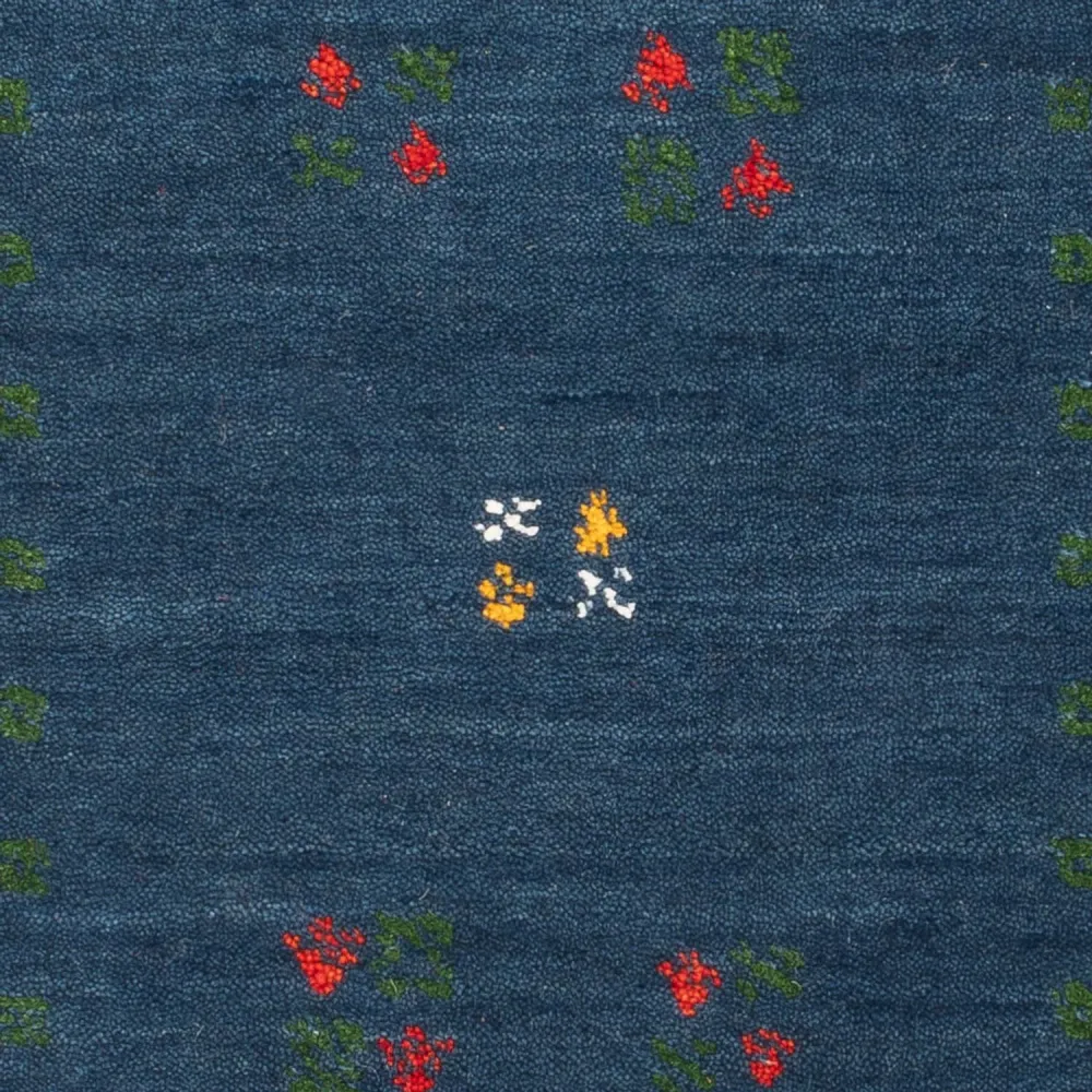 Gabbeh Teppich - Loribaft Softy - 90 x 60 cm - blau