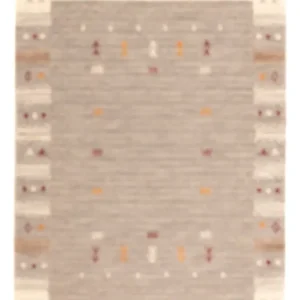 Gabbeh Teppich - Loribaft Softy - 90 x 60 cm - dunkelbeige