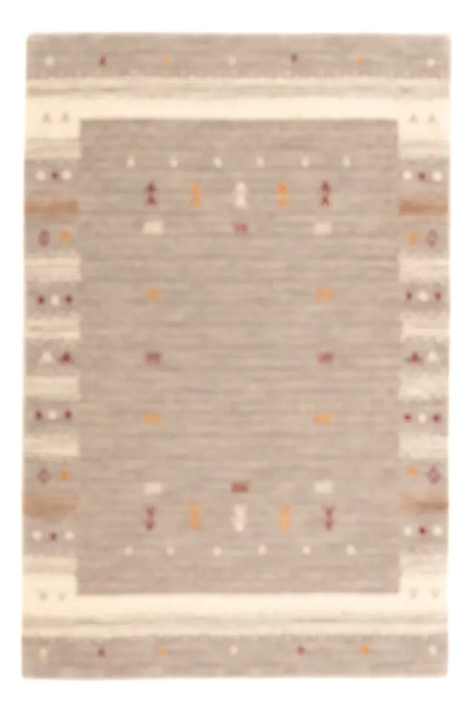 Gabbeh Teppich - Loribaft Softy - 90 x 60 cm - dunkelbeige