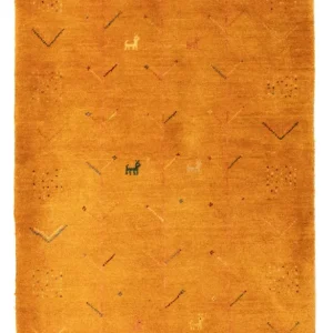Gabbeh Teppich - Perser 130 x 81 cm - gold