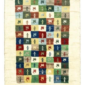Gabbeh Teppich - Perser 136 x 100 cm - bunt