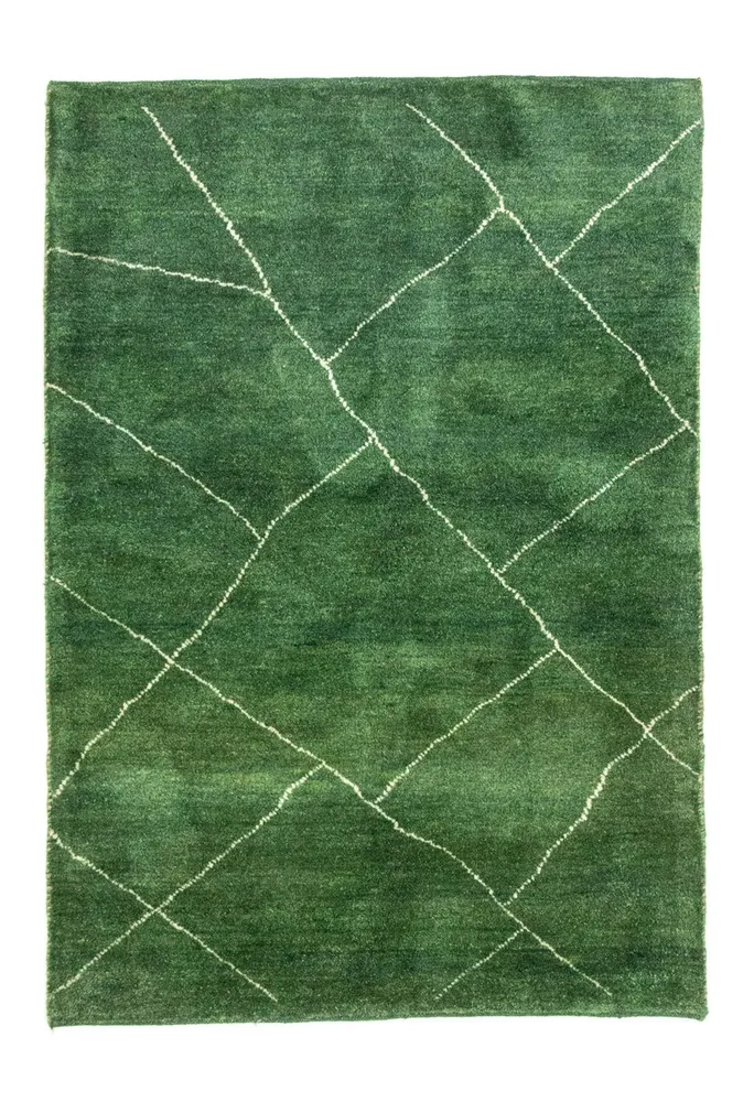 Gabbeh Teppich - Perser 143 x 100 cm - grün
