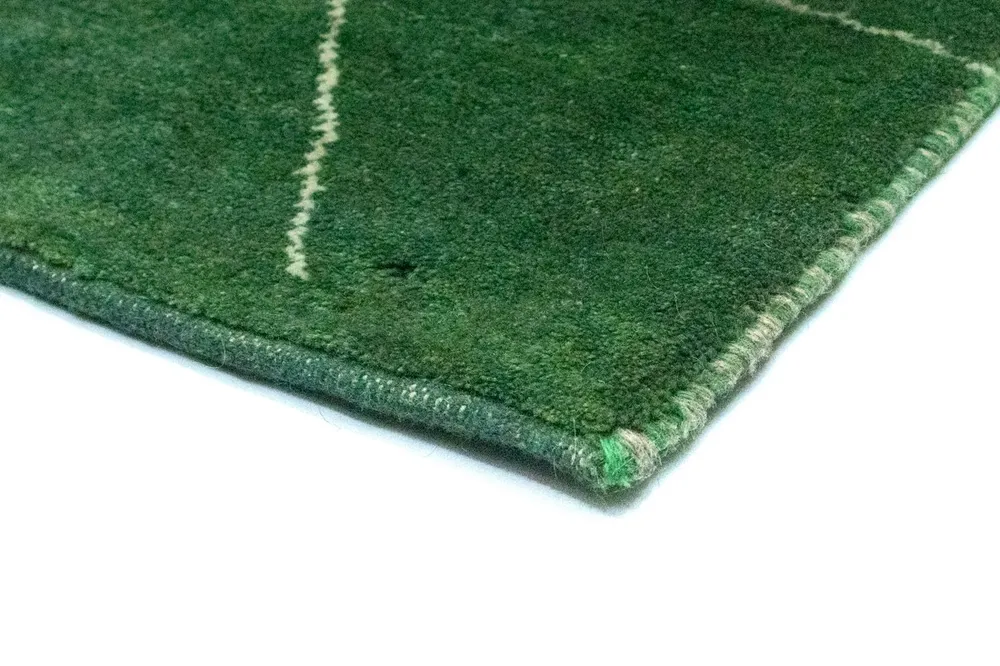 Gabbeh Teppich - Perser 143 x 100 cm - grün