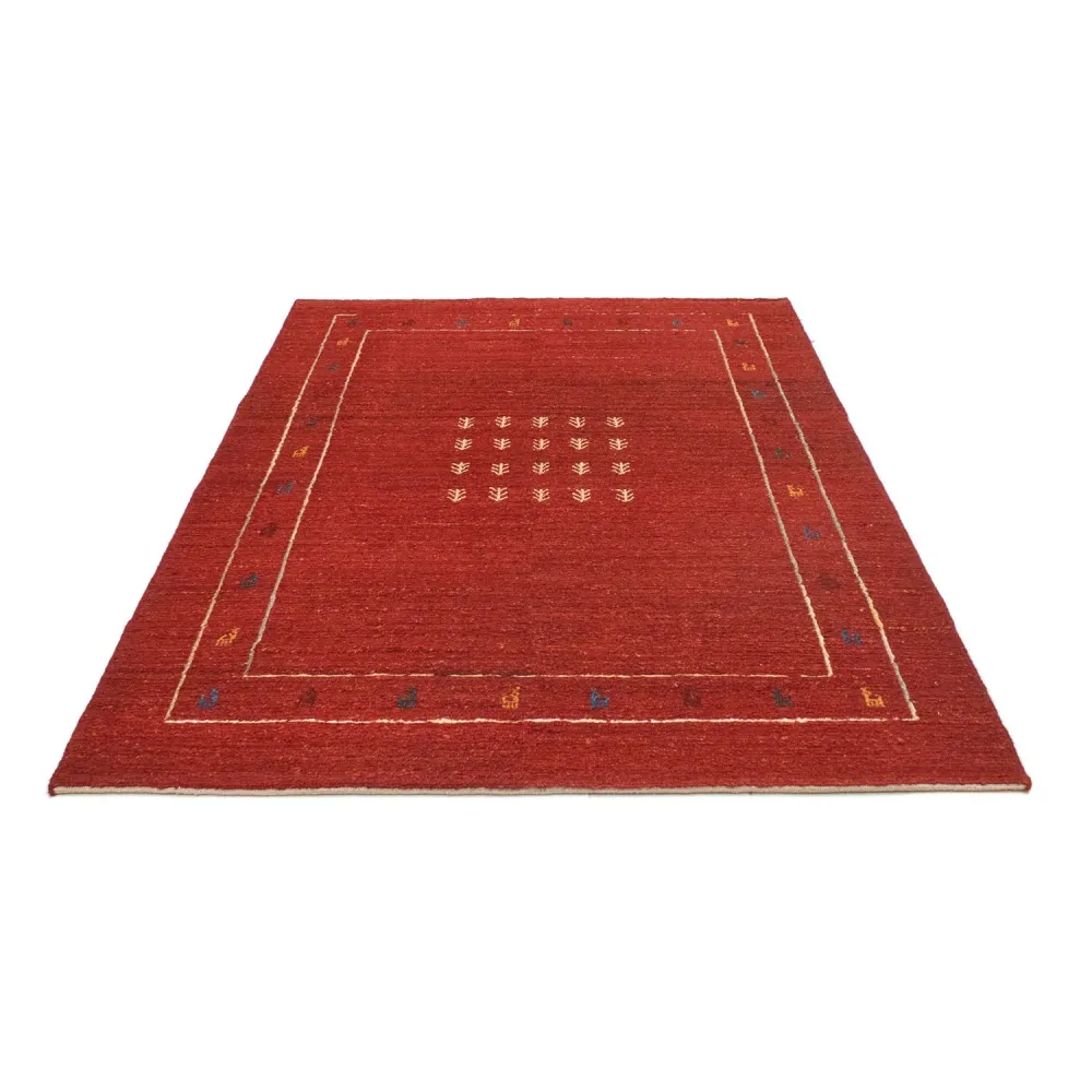 Gabbeh Teppich - Perser 194 x 146 cm - rot
