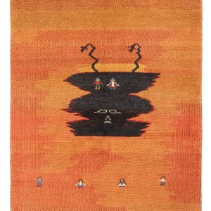 Gabbeh Teppich - Perser - 196 x 150 cm - mehrfarbig
